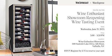 Wine Enthusiast Showroom Reopening Wine Tasting Event