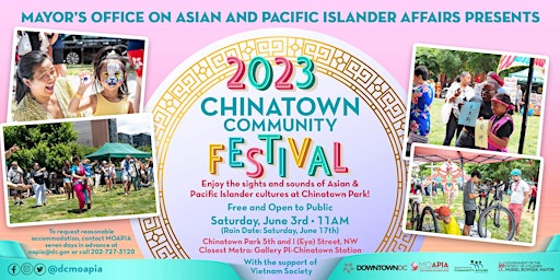 Imagem principal de MOAPIA  Presents: Chinatown Community Festival 2023
