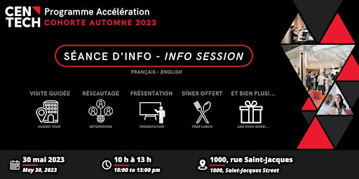 Imagen principal de Séance d'information (présentiel) du Centech | Info session (in person)