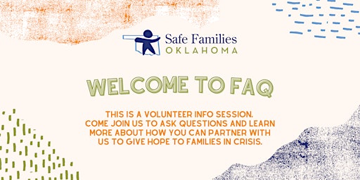 Imagen principal de Safe Families Oklahoma June FAQ!