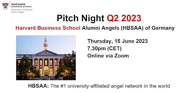 HBSAA Pitch Night - Q2 2023