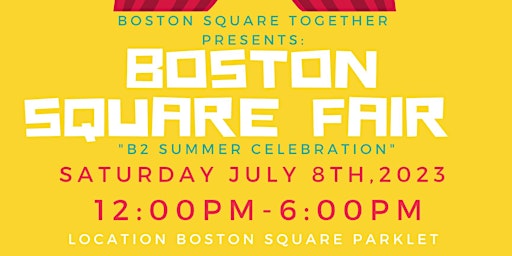 Boston Square Fair VENDOR SIGN UP!! primary image