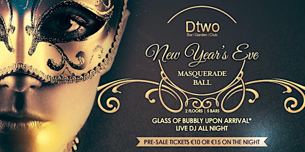 New Years Eve - Masquerade Ball (EARLY BIRD TICKETS)
