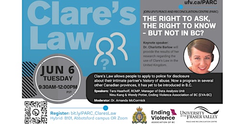Clare's Law: 'The right to ask, the right to know' - But not in BC? primary image