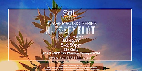 FREE! SoL Sunday Summer Music Series  -  Whiskey Flat