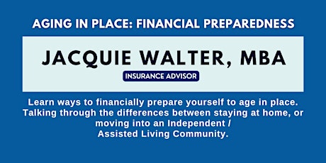 Aging in Place, Financial Preparation