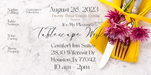 It's My Pleasure Tablescapes Workshop Event primary image