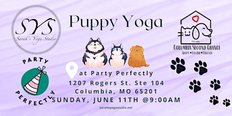Puppy Yoga at Party Perfectly