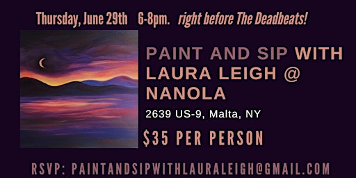 Paint and Sip at Nanola with Laura Leigh primary image