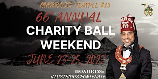 Imagen principal de Marracci Temple #13 Charity Ball  Honoring Darryl Brown June 23 - 25, 2023