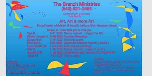 Branch Ministries Art Program: Dance Contest (Ages 11 to 18) primary image