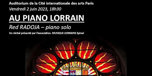 Invitation Concert Piano solo Red Radoja à Paris le 2 juin 2023