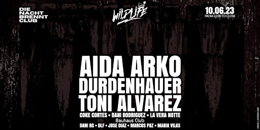 Imagen principal de Wildlife w/ Aida Arko + Durdenhauer + Toni Álvarez at Masterclub (Vigo)
