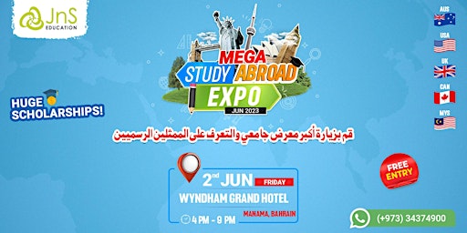 JnS Education presents Mega Study Abroad Expo! (Bahrain)