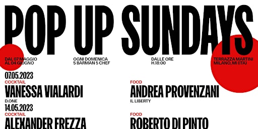 Pop Up Sundays | Terrazza Martini | Milano primary image