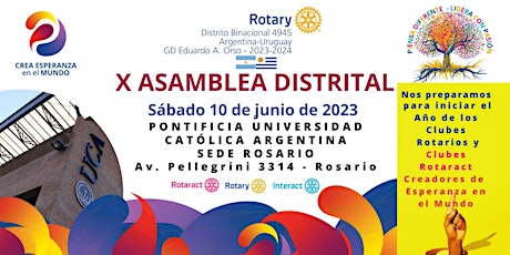 Hauptbild für ASAMBLEA DE DISTRITO 4945 PERIODO 2023-2024