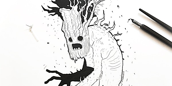 Exposición #Inktober de S. Schamuells (La Tiza Bcn)