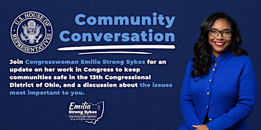 Canton Community Conversation with Congresswoman Emilia Sykes