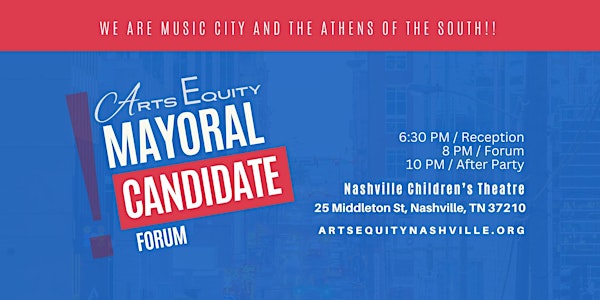 Arts Equity Mayoral Candidate Forum