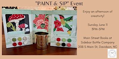 "Paint & Sip" with Main Street Books at Sidebar Bottle Company