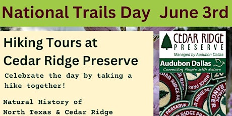 National Trails Day Hike! Natural History of Texas & Cedar Ridge