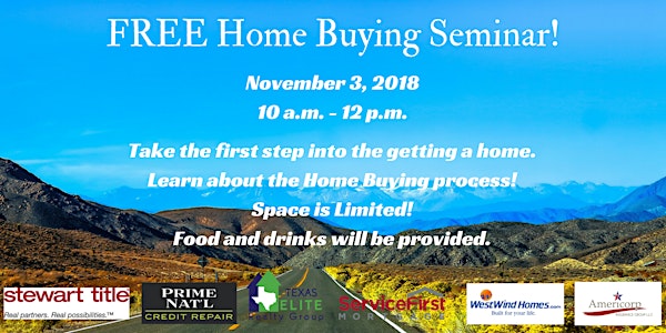 Home Buying Seminar November 3rd