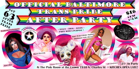 B-More Trans Pride After Party: Drag & Dance Party for Baltimore Safe Haven