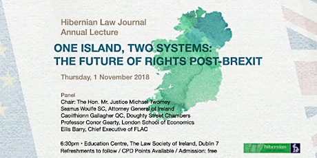 Hibernian Law Journal Annual Lecture 2018 primary image