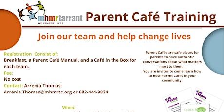 Parent Café 2 Day Training -Presented by MHMR of  Tarrant County- Austin