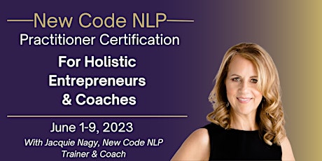 Neuro Linguistic Programming [New Code NLP] Coach Certification primary image