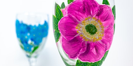 Paint Your Own Wine Glass - Online Painting Class by Classpop!™