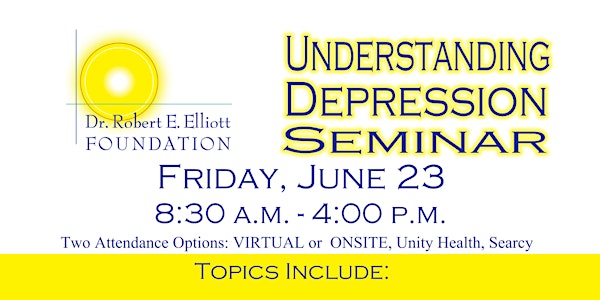 "Understanding Depression Seminar" 2023, Onsite & Virtual