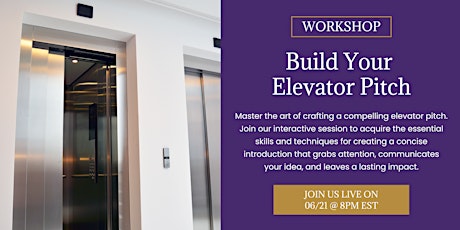 Build Your Elevator Pitch