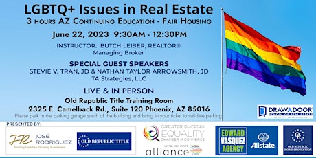 Imagen principal de LGBTQ+ Issues in Real Estate - 3 Hours Fair Housing Continuing Education