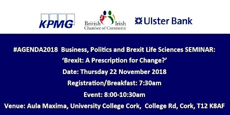 #AGENDA2018 Business, Politics and Brexit Life Sciences Seminar: ‘Brexit: A Prescription for Change?’ primary image