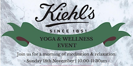 November Yoga and Wellness Event at Kiehls primary image