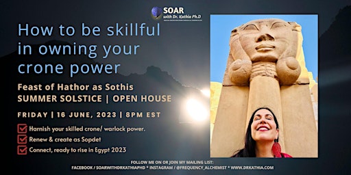 How to be skillful in owning your crone power: Feast of Hathor as Sothis  primärbild
