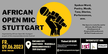 African Open Mic Stuttgart @ empower2decolonize Festival
