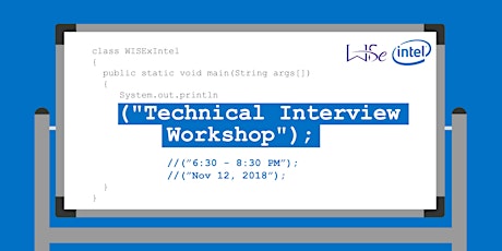 Technical Interview Workshop with Intel x WISE primary image