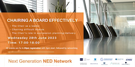 NED Network Event: Chairing a Board effectively