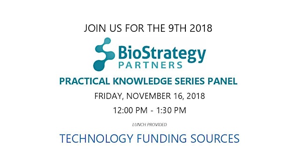 BioSP PKS Panel: Technology Funding Resources