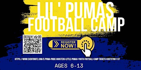 Puma Pride Boosters Little Pumas Youth Football Camp