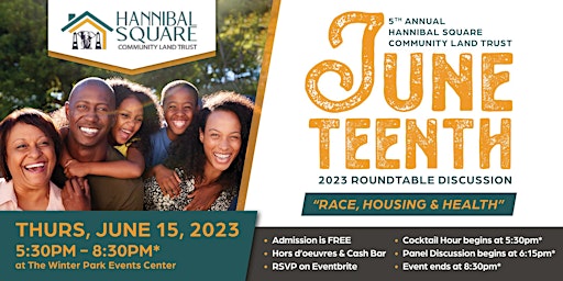 Juneteenth RoundTable Discussion: Race, Housing, and Health primary image