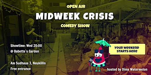 Imagem principal de Midweek Crisis: Open-Air Stand-Up Comedy Show in English