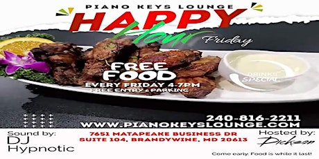 Friday Happy Hour Social @  Piano Keys Restaurant & Lounge W/ Dj Hypnotic