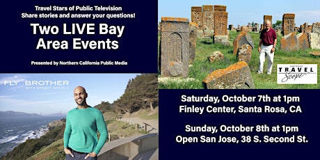 Public Television Travel Stars Live in the Bay Area- Santa Rosa