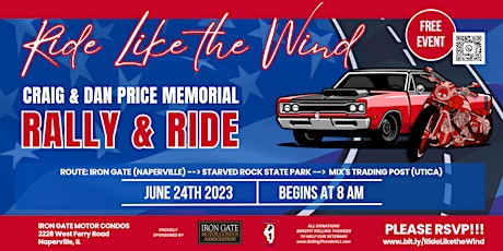 Ride Like the Wind - The Craig & Dan Price Memorial Rally & Ride