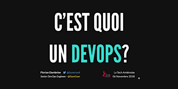 Conférence : C'est quoi un DevOps ?