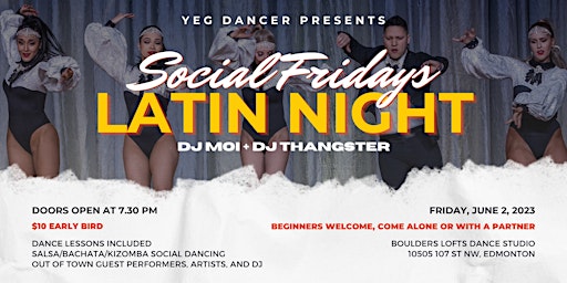 Social Fridays: Salsa Bachata Kizomba (SBK) Latin Dance Night primary image