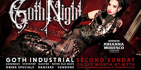 2nd Sunday Sanctuary Goth Night at Myth Nightclub | Sunday, 06.11.23